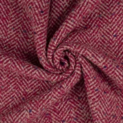 Sildebensvævet frakkeuld Party pink