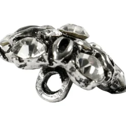 Simili knap,16 mm Sølv / Simili