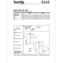 Skjorte Burda 6349 str. 46-60