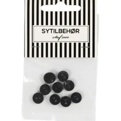 Skjorteknap 2-huls, 9 mm, 10stk. Sort