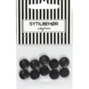 Skjorteknap 4-huls, 11 mm, 10stk. Sort