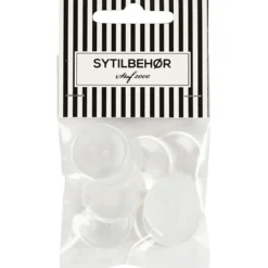 Skjorteknap 2-huls, 23 mm, 10stk. Transparent
