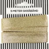 Skråbånd lurex 18mm 5m Guld