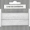 Skråbånd lurex 18 mm 5m Sølv