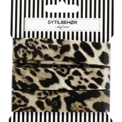 Skråbånd poplin Leopard, 3m