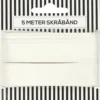 Skråbånd satin 18mm 5m Hvid