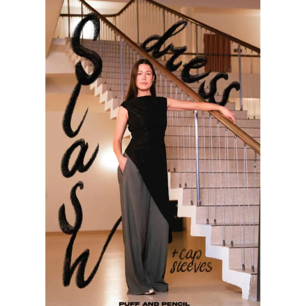 Slash Dress w Cap Sleeves