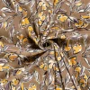 Smock Viskose med Blomster Lys brun