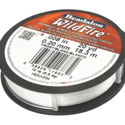 Smykketråd, 0,2 mm, 18,3 m Hvid