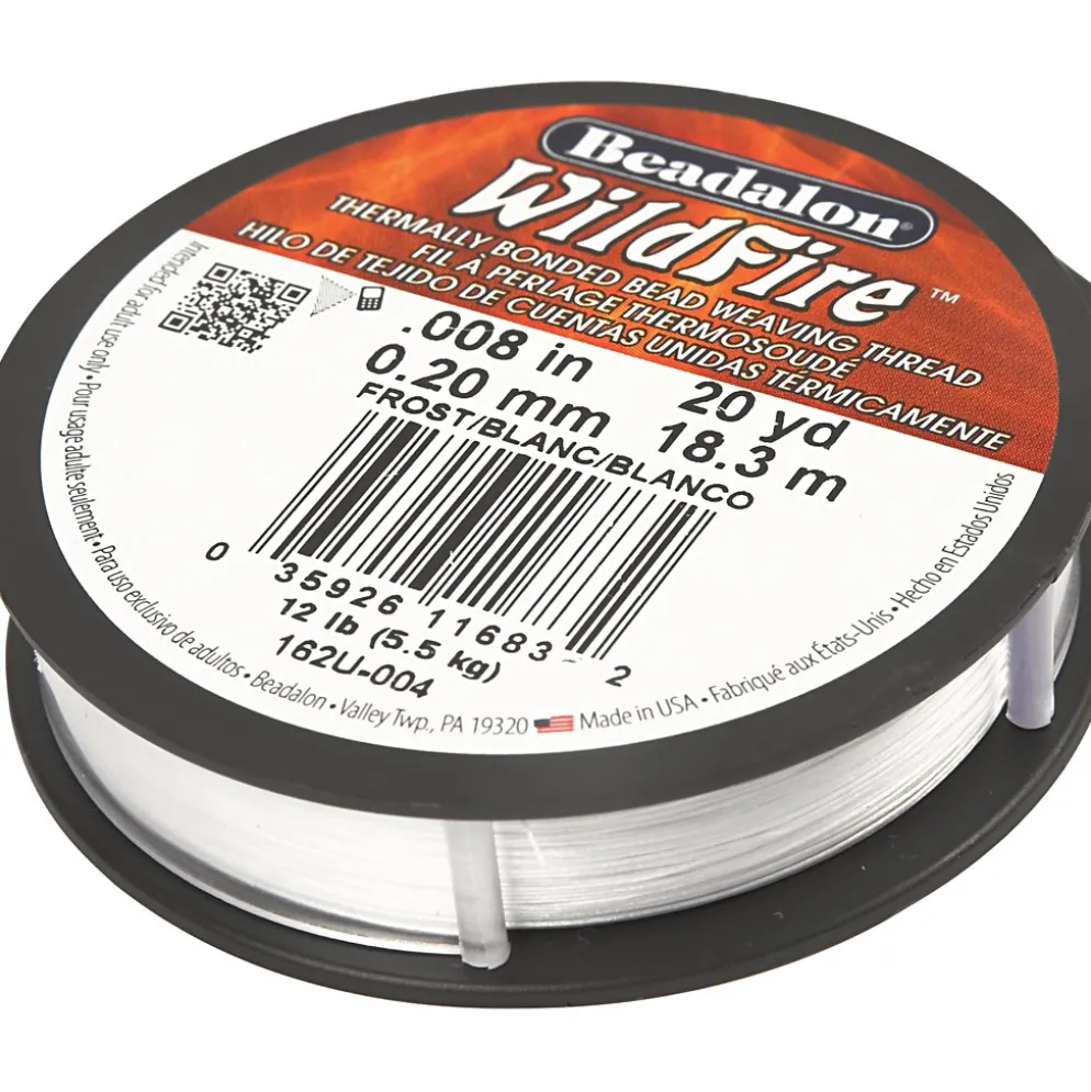 Smykketråd, 0,2 mm, 18,3 m Hvid