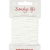 Soft rund elastik 2,5mm, 5m Hvid