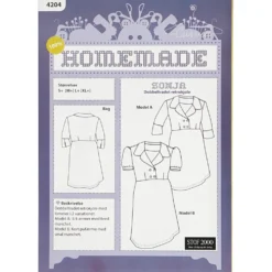 Sonja kjole curved, str. S+-XL+