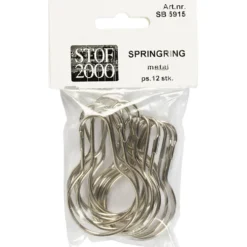 Spring ringe m/klemme til BV-stang 12stk