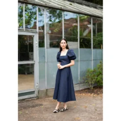 Square Dress with Puff Sleeves
