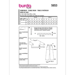 Sæt Burda 5853 str. 34-44