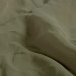 Stone washed viskoseblanding Mørk khaki