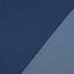 Strikket denim med twill-look