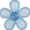 Strygemærke Blomst 2,5 x 2,5cm Dusty blue