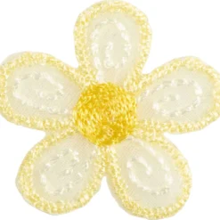 Strygemærke Blomst 2,5 x 2,5cm Lys gul