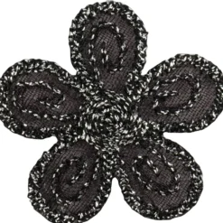 Strygemærke Blomst 2,5 x 2,5cm Sort