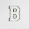 Strygemærke B 6 x 8,5cm Hvid