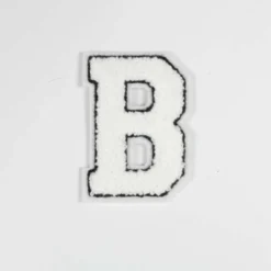 Strygemærke B 6 x 8,5cm Hvid