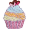 Strygemærke – Cupcake 5 x 3,5cm Pink