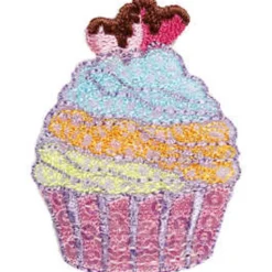 Strygemærke – Cupcake 5 x 3,5cm Pink