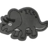 Strygemærke Dinosaur  5,6 x 4 cm, Mørk grå