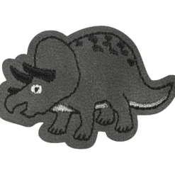 Strygemærke Dinosaur  5,6 x 4 cm, Mørk grå
