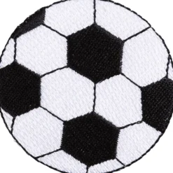 Strygemærke Fodbold Sort 5cm