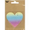 Strygemærke Hjerte m glimmer 7,5 x 7cm Multicolor