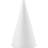 Styropor kegle 10cm, Hvid