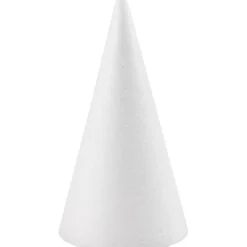 Styropor kegle 10cm, Hvid