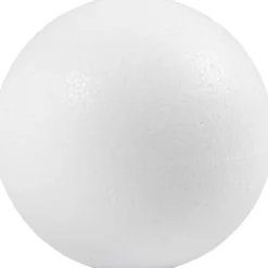 Styropor kugle 80mm, Hvid