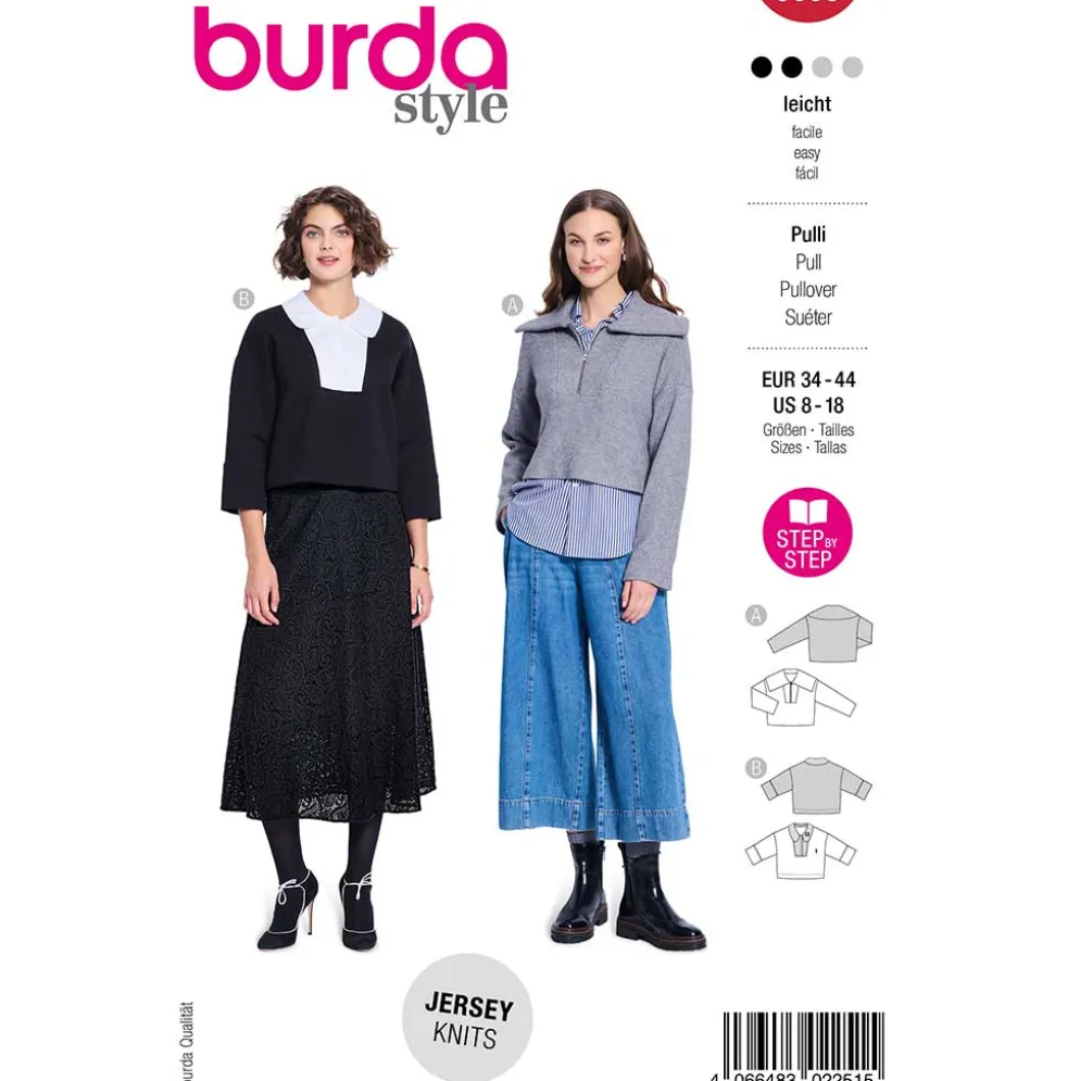 Sweater og Top Burda str. 34-44