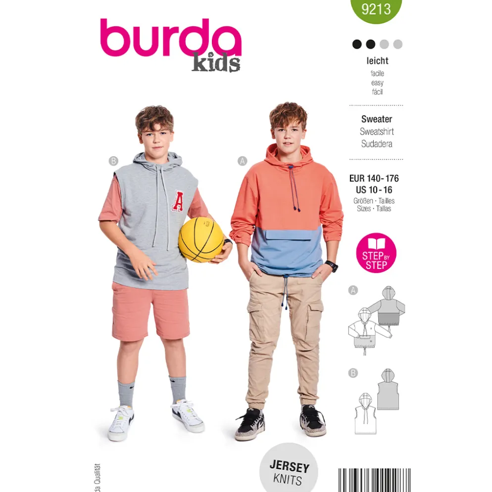 Sweatshirt Burda Kids 9213 str. 104-146