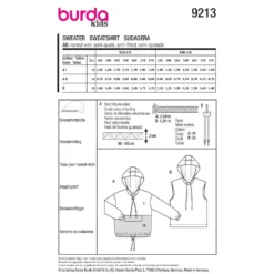 Sweatshirt Burda Kids 9213 str. 104-146