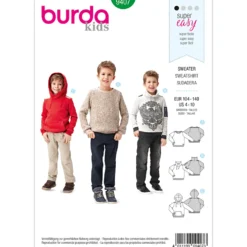 Sweatshirt Burda Kids 9407 str. 104-140