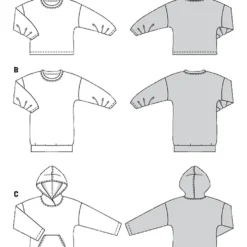 Sweatshirt Burda 6296 str. 34-46