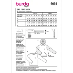 Sweatshirt Burda 6064 str. 44-54