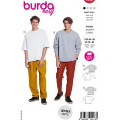 Sweatshirt og T-shirt Burda Herre 5682 str. 46-56
