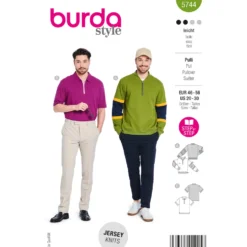 Sweatshirt og T-Shirt Burda Herre 5744 str. 46-56