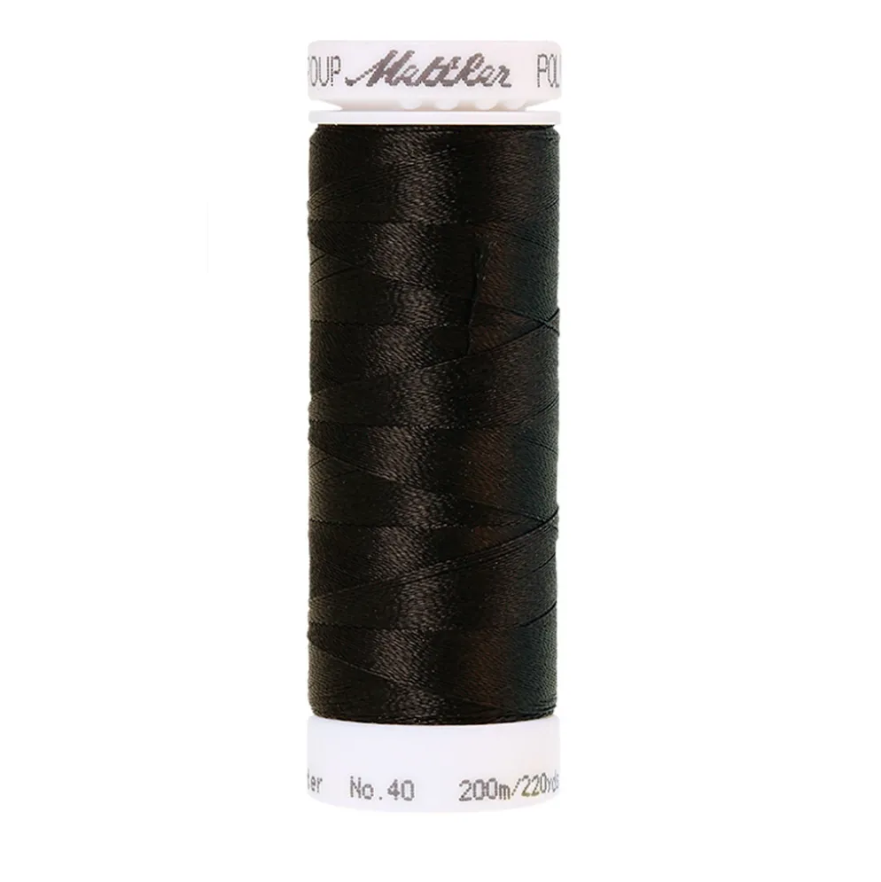 Sytråd Poly Sheen 40, 200m Sort