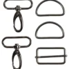 Tasketilbehør sæt 40mm Sort metal