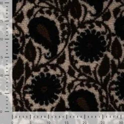 Teddy jacquard med paisleymønster Brun