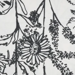 Tekstilvoksdug m/blomster Hvid
