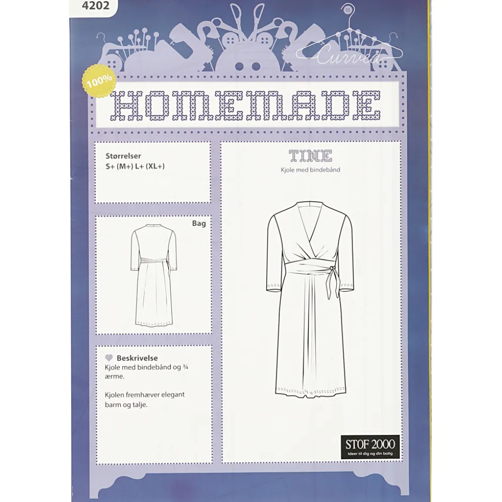 Tine kjole curved, str. S+-XL+