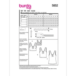 Top Burda 5852 str. 34-48