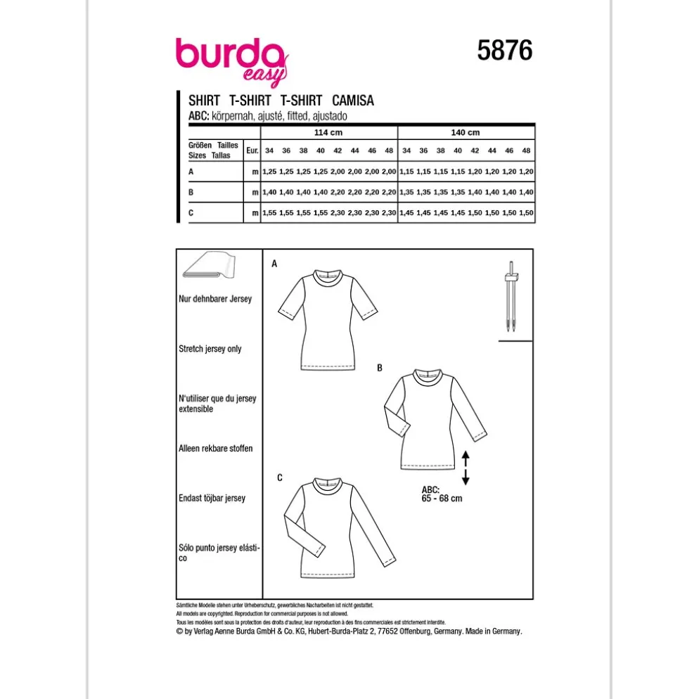 Top Burda 5876 str. 34-48